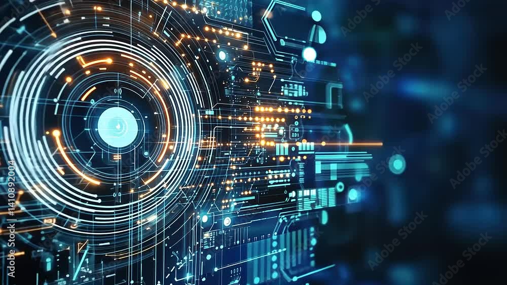 Abstract Digital Circuitry: Futuristic Technology Background Abstract Digital Circuitry: Futuristic Technology Background