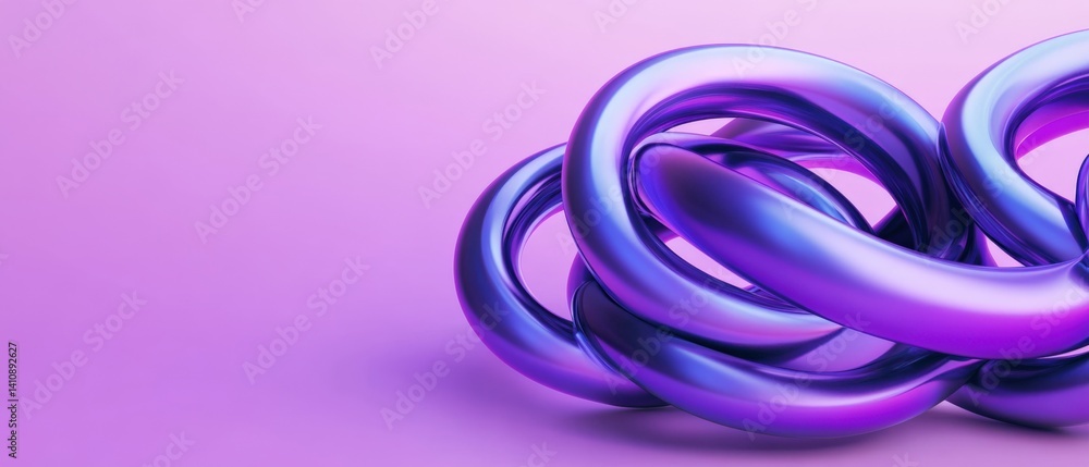 Abstract twisted purple shape Abstract twisted purple shape