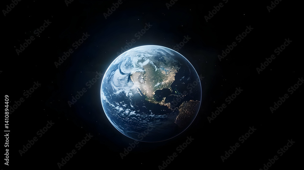 Pixelated Earth In Space Pixelated Earth In Space