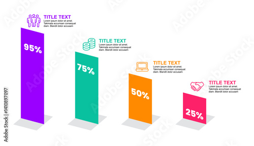 Flat design Infographic Presentation percent vector element
