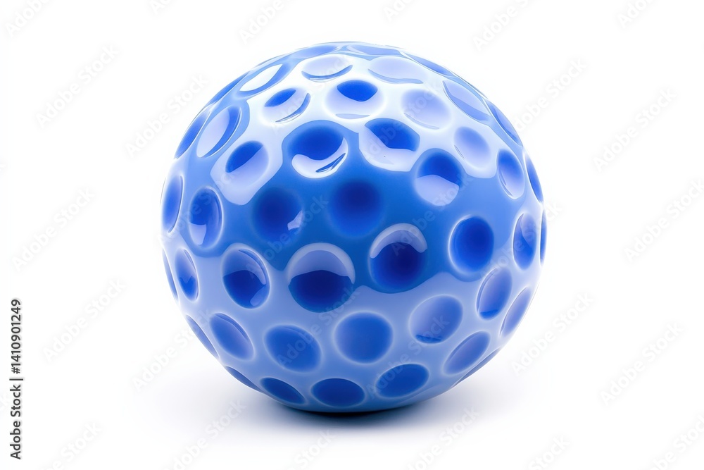 Blue decorative sphere with hole pattern Blue decorative sphere with hole pattern