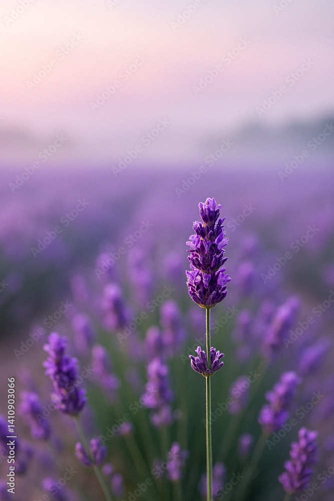 Obraz premium Lavender Flower in Bloom with Soft Focus Background