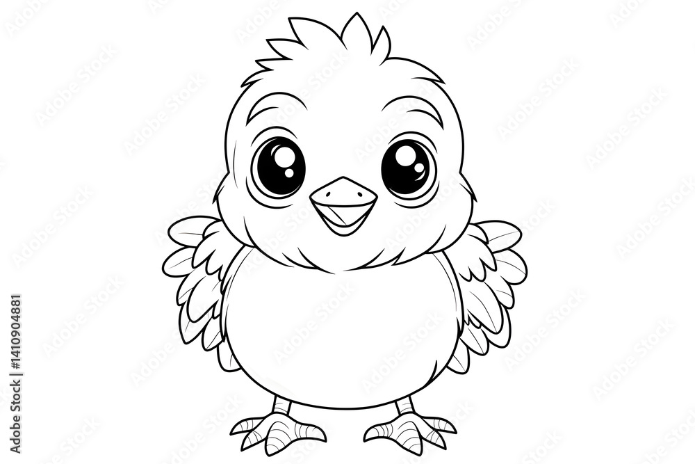 Adorable baby chick illustration