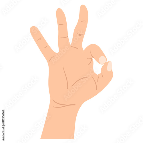 Human positive hands and fingers gesture okay and well done 