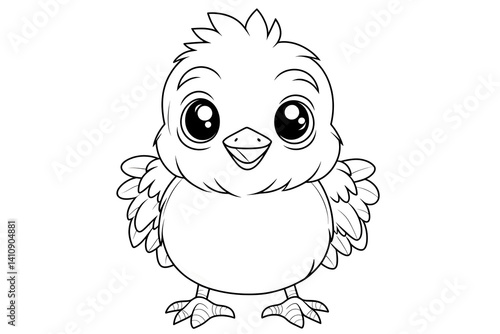 Obraz na płótnie Adorable baby chick illustration w salonie