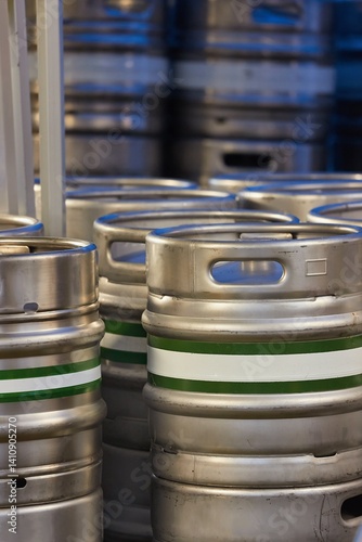 Obraz na płótnie Barrels, beer kegs w salonie