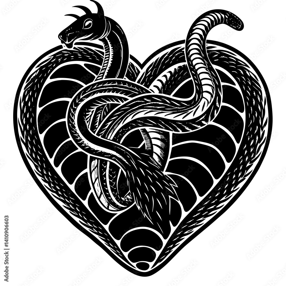 Obraz premium heart silhouette