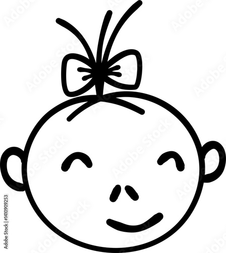 Silly baby outline