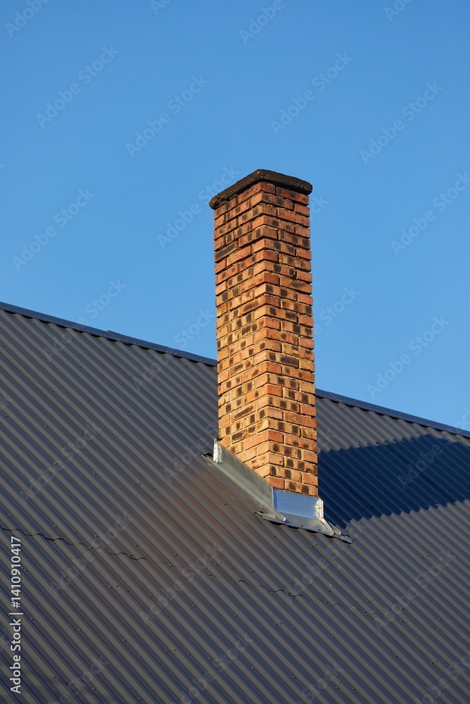 Chimney on a house