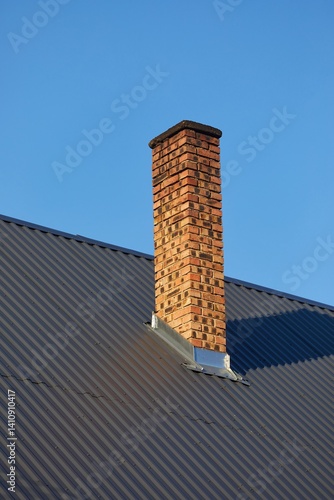 Obraz na płótnie Chimney on a house w salonie