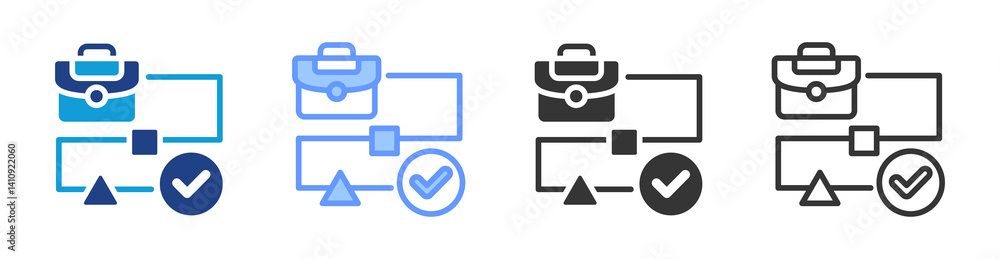 Workflow icon set multiple style collection Workflow icon set multiple style collection
