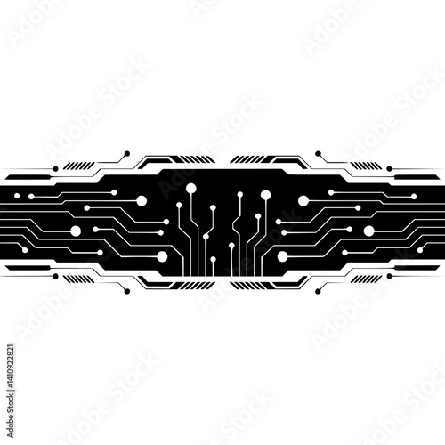 Futuristic Circuit Board Design: Abstract Technology Backdrop