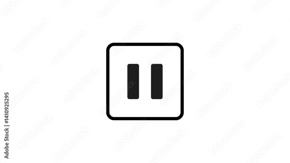 Video icon animation stops. Smooth repeating animation.