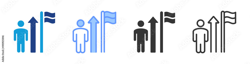 Professional Growth icon set multiple style collection Professional Growth icon set multiple style collection