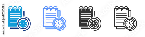Training Programs icon set multiple style collection