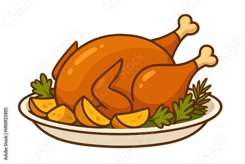 roasted chicken on a plate