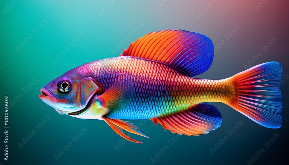 Fish Gradient Colorful Style Fish Gradient Colorful Style