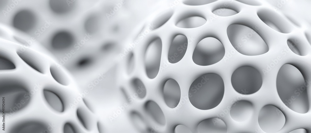 Abstract white spheres Abstract white spheres
