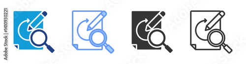 Revision icon set multiple style collection