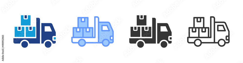 Shipping icon set multiple style collection Shipping icon set multiple style collection