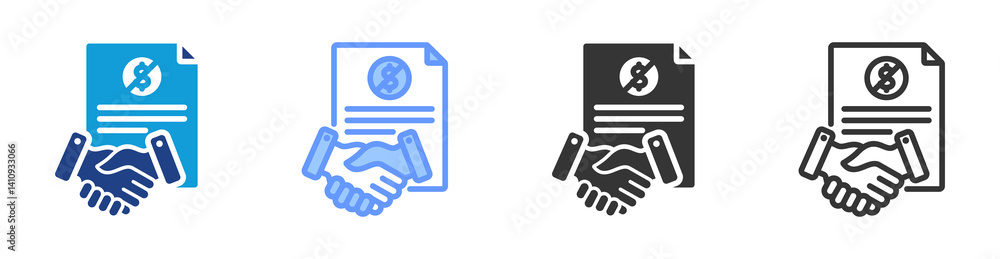 Free Trade Agreement icon set multiple style collection Free Trade Agreement icon set multiple style collection
