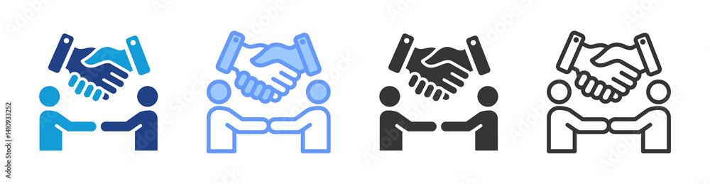 Bilateral Trade icon set multiple style collection Bilateral Trade icon set multiple style collection