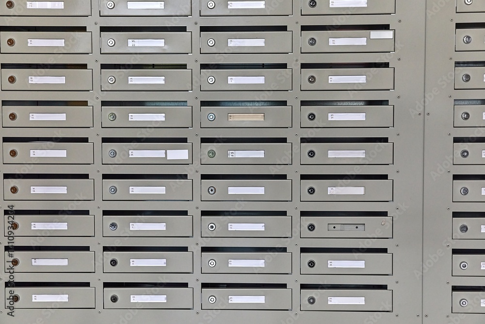 Post boxes of a house of apartments
