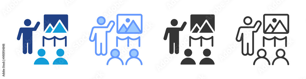 Museums Visits icon set multiple style collection Museums Visits icon set multiple style collection