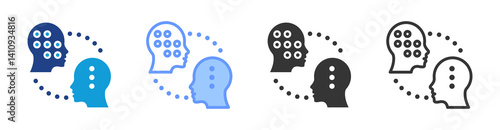 Skill Sharing icon set multiple style collection