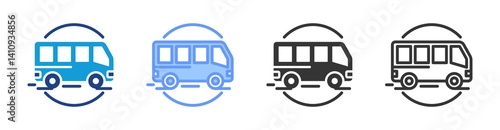 Field Trips icon set multiple style collection