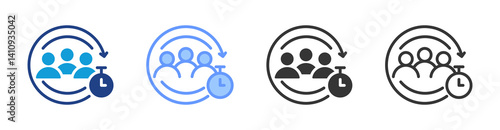 Informal Challanges icon set multiple style collection