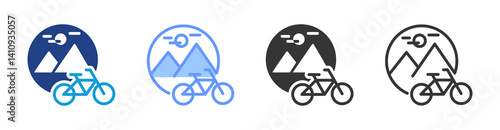 Outdoor Activities icon set multiple style collection