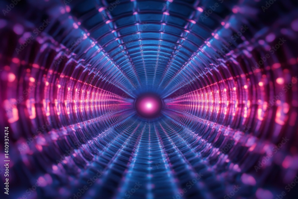 Abstract blue and pink light tunnel Abstract blue and pink light tunnel