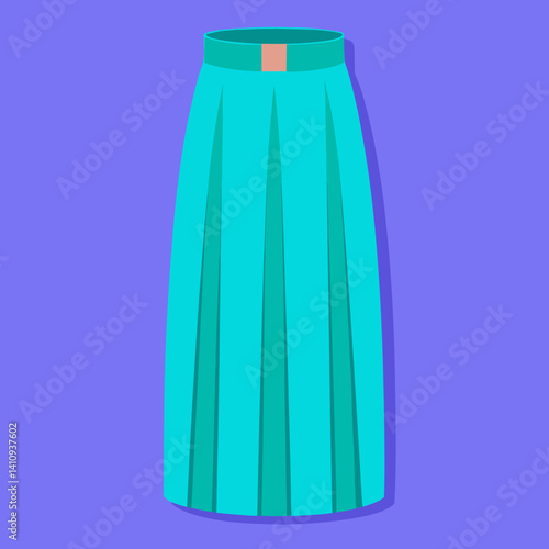 colorful illustration of a maxi skirt