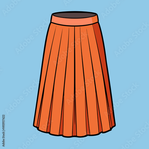 colorful illustration of a maxi skirt