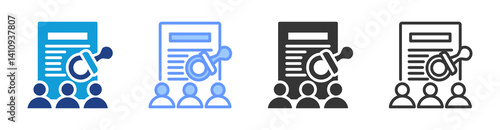 Notary Public icon set multiple style collection