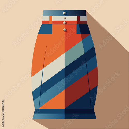 colorful illustration of a pencil skirt