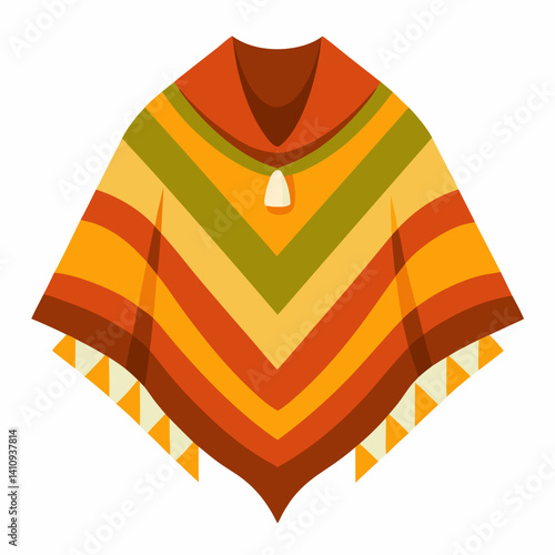 colorful illustration of a poncho