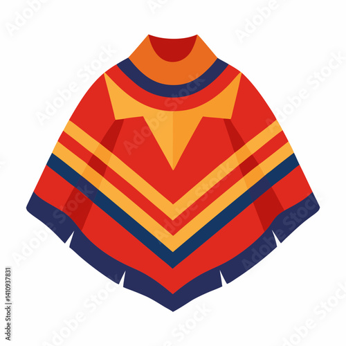 colorful illustration of a poncho
