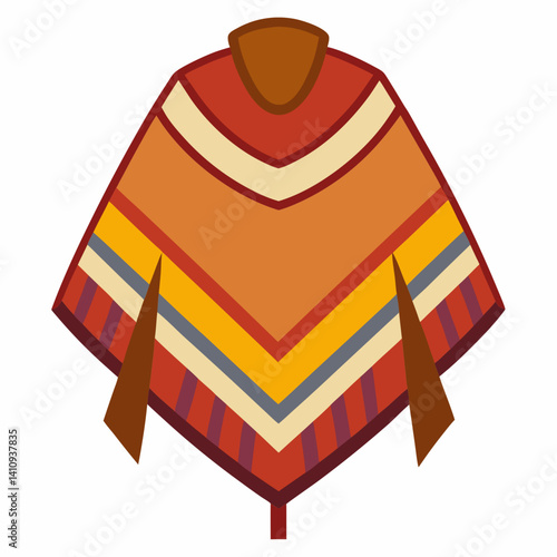 colorful illustration of a poncho