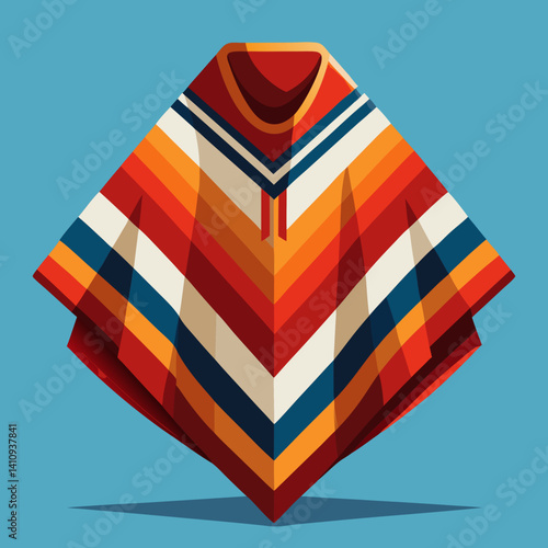 colorful illustration of a poncho
