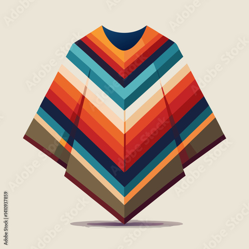 colorful illustration of a poncho