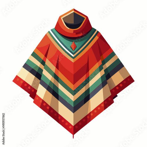 colorful illustration of a poncho