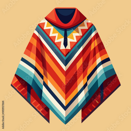 colorful illustration of a poncho