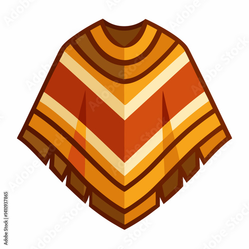 colorful illustration of a poncho