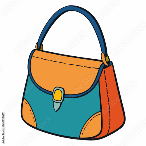 colorful illustration of a shoulder bag