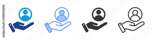 Client icon set multiple style collection