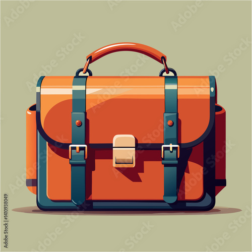 colorful illustration of a postman bag