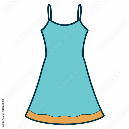colorful illustration of a slip dress