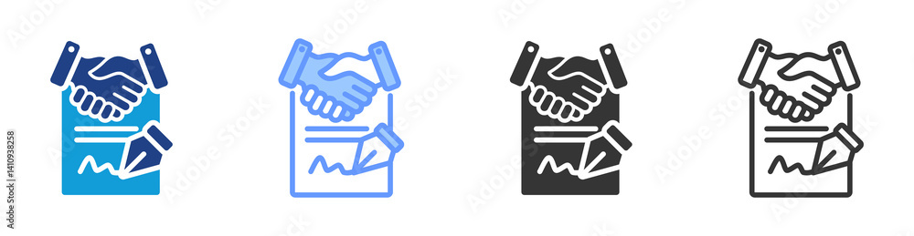 Contract icon set multiple style collection Contract icon set multiple style collection